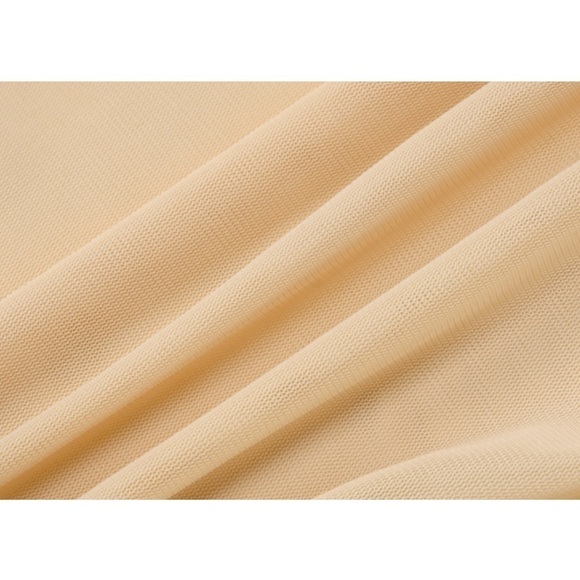 5⭐️CASA B | Florencia Sheer Mesh Floral Appliqué Dress in Nude - Picture 7 of 11